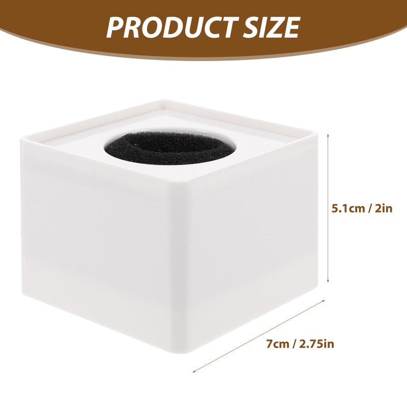 Tinksky Microphone Flag Station Logo ABS Portable Square Cube Shaped Interview Mic for Interview KTV Reporter Host (White) - Image 2